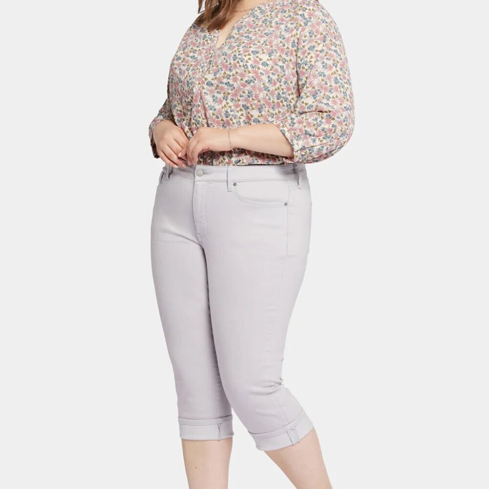 NYDJ Marilyn Plus Size Straight Crop Jeans In Cool Embrace® Denim Sz: 18
